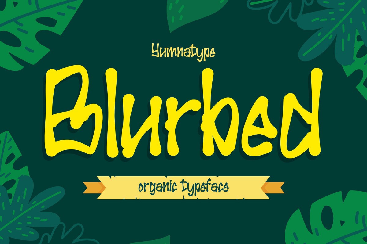 Пример шрифта Blurbed Regular