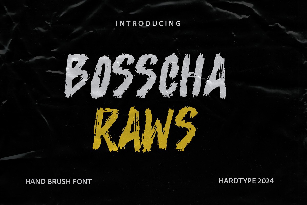 Пример шрифта Bosscha Raws Regular