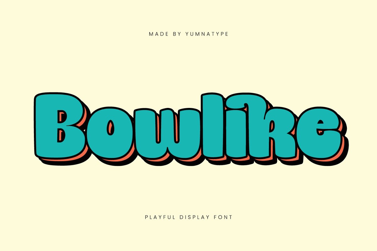 Пример шрифта Bowlike Regular