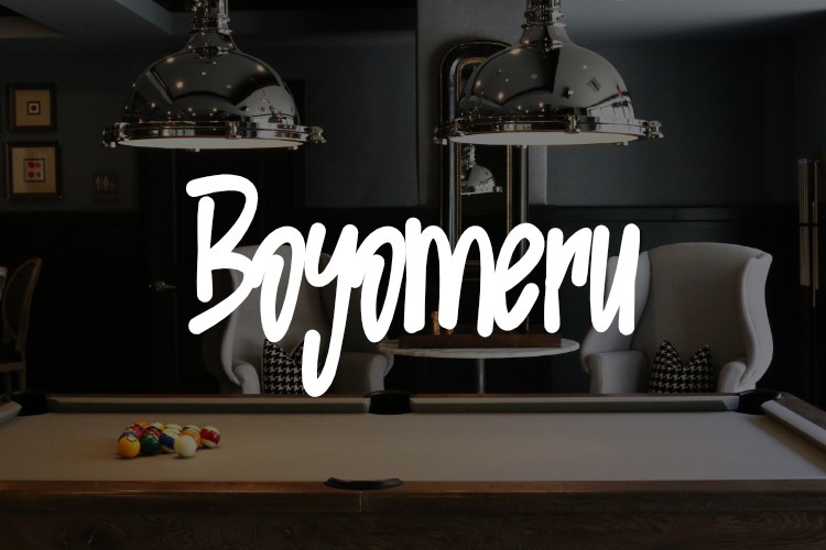 Пример шрифта Boyomeru Regular