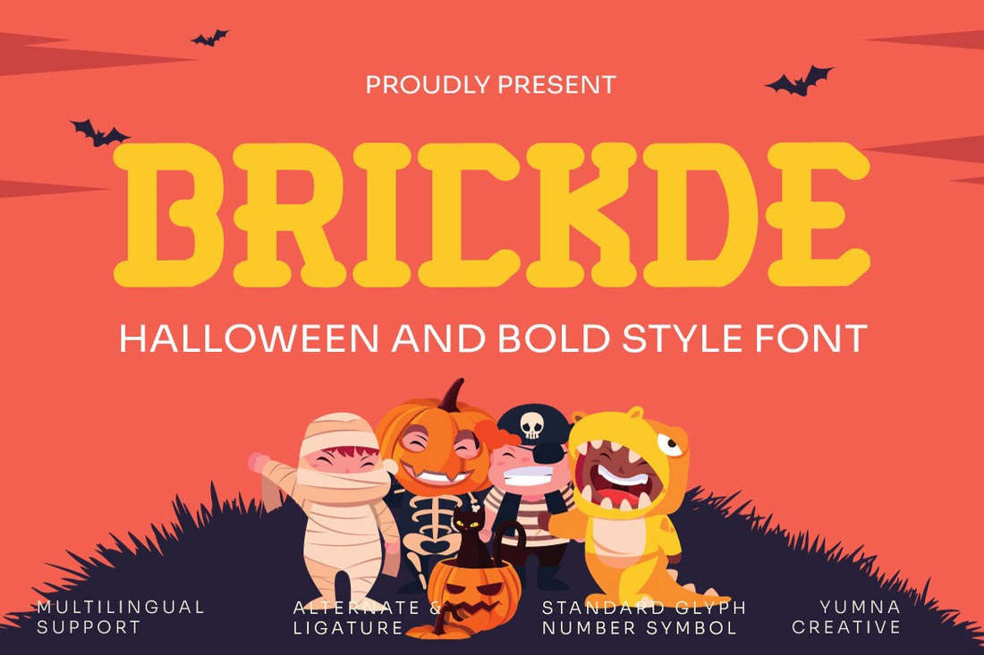 Пример шрифта Brickde Regular
