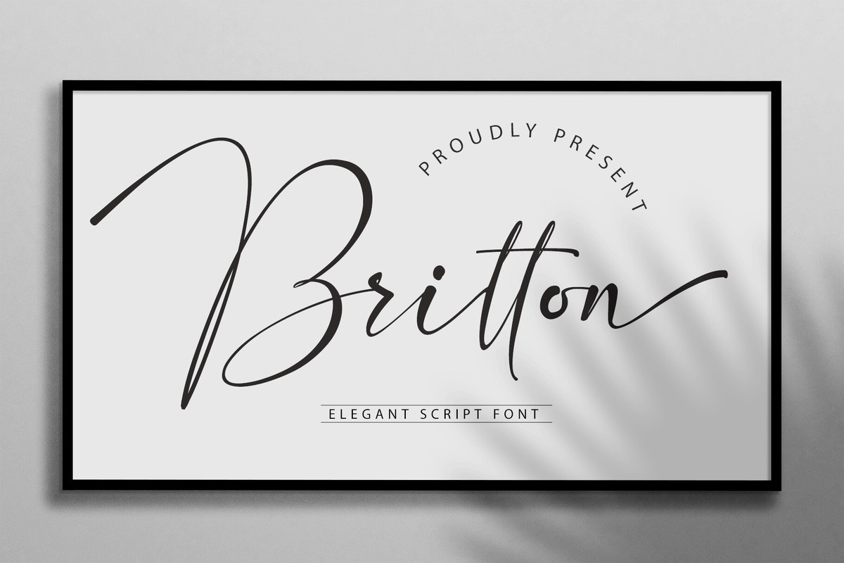 Пример шрифта Britton Regular