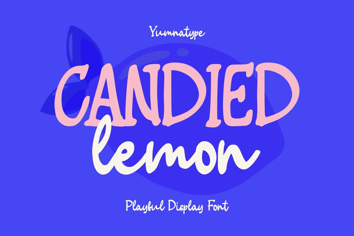 Пример шрифта Candied Lemon Regular