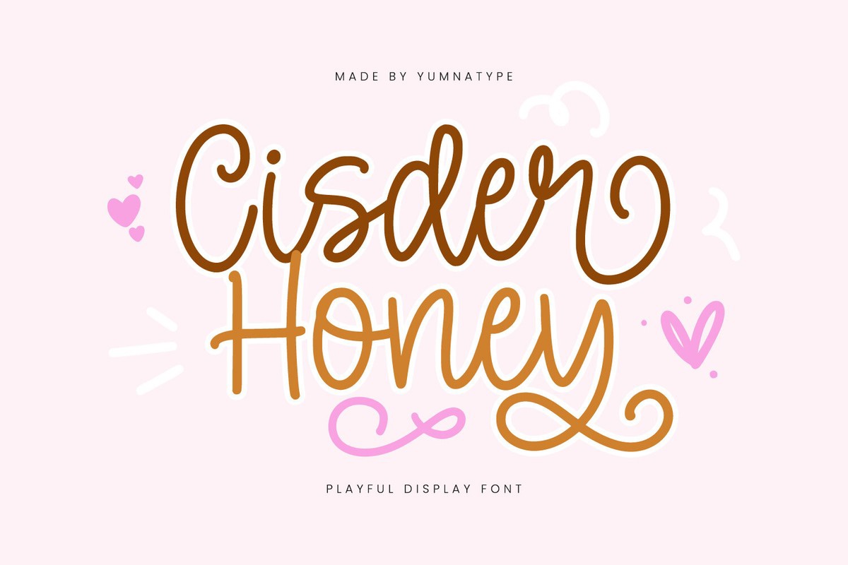 Пример шрифта Cisder Honey Regular