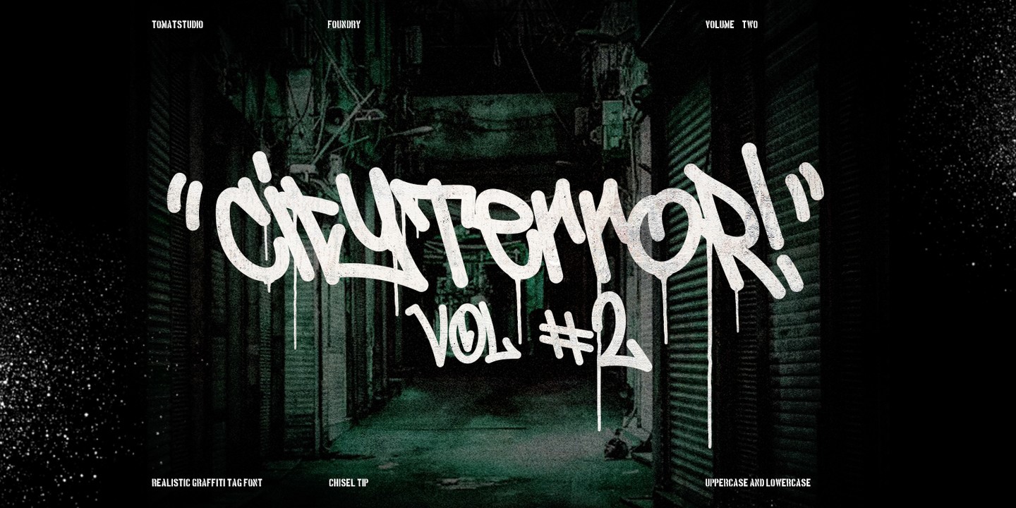 Пример шрифта City Terror Vol2 Regular