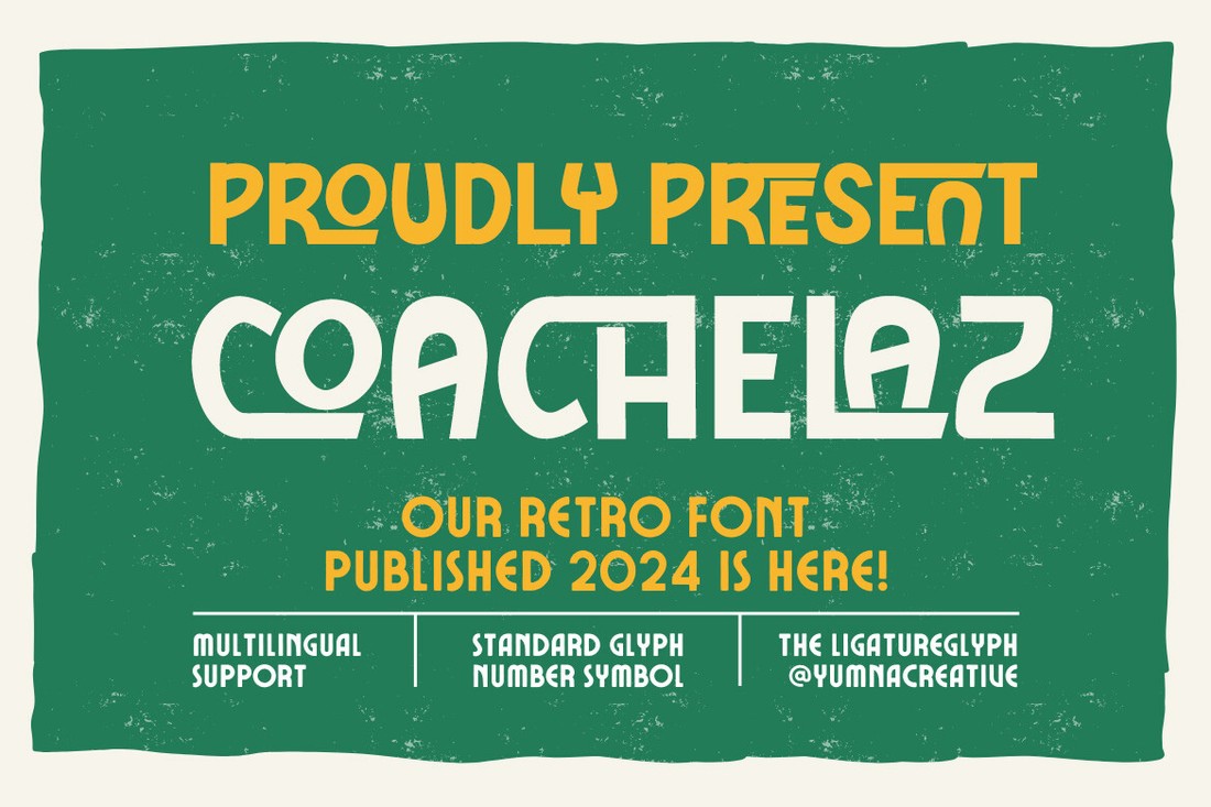 Пример шрифта Coachelaz Regular