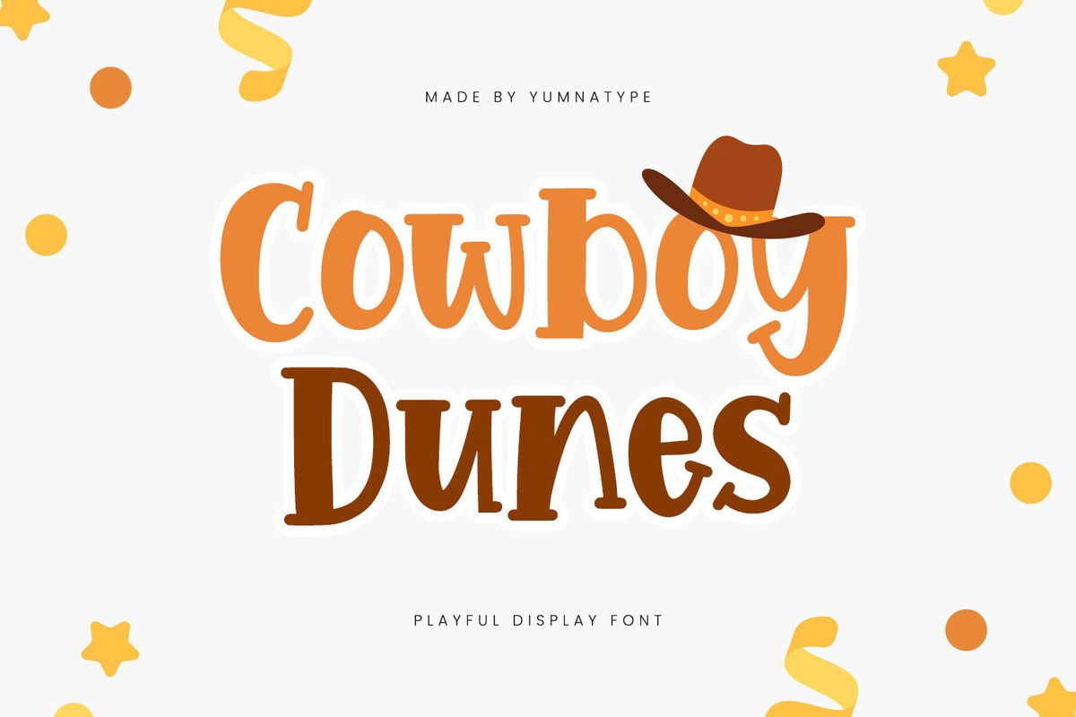 Пример шрифта Cowboy Dunes Regular