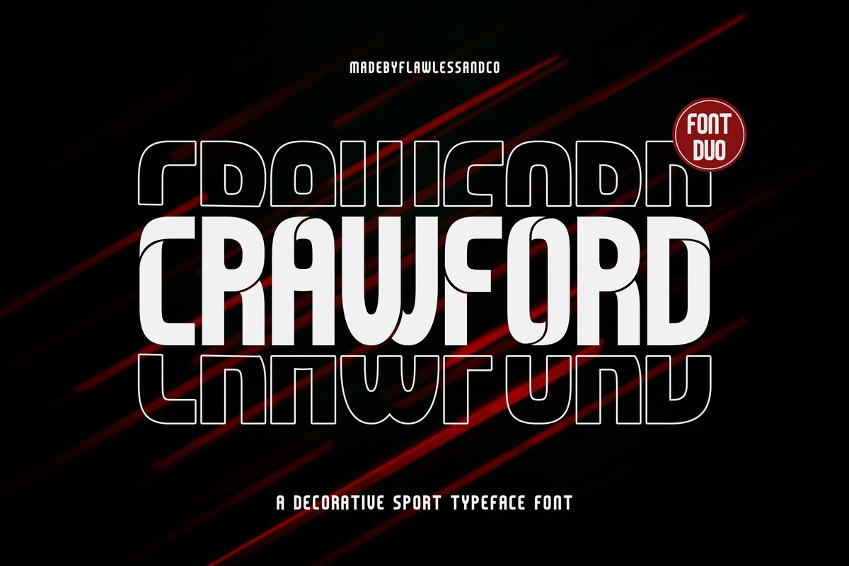 Пример шрифта Crawford Regular