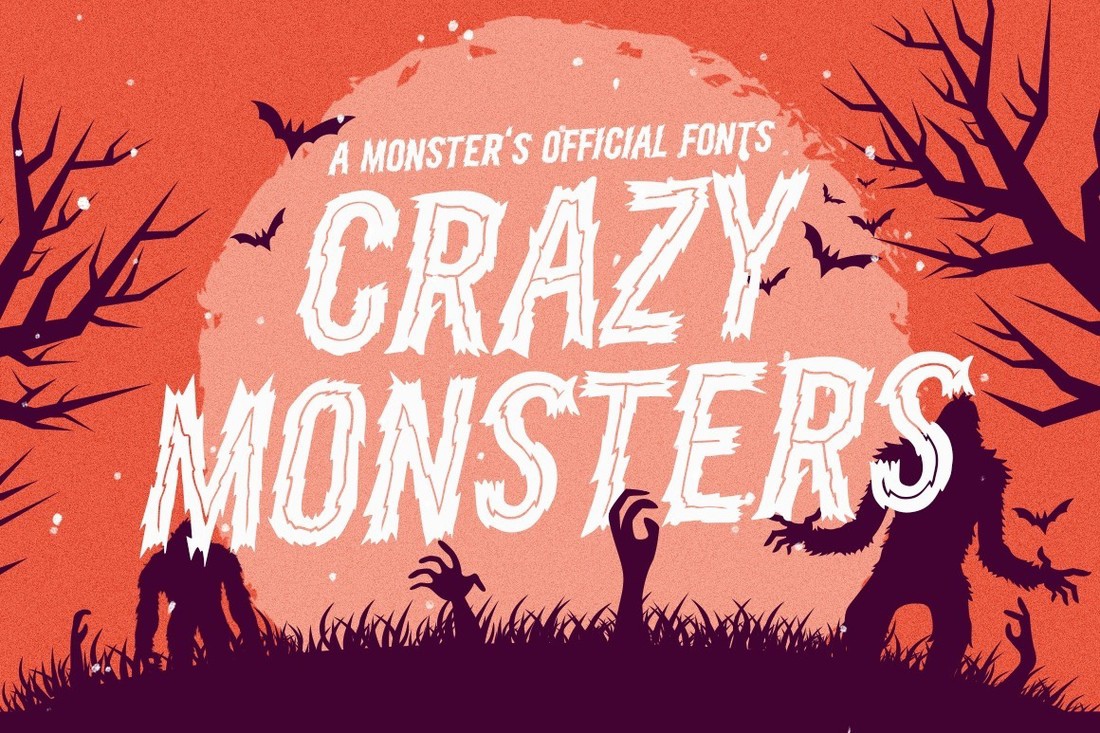 Пример шрифта Crazy Monsters Regular