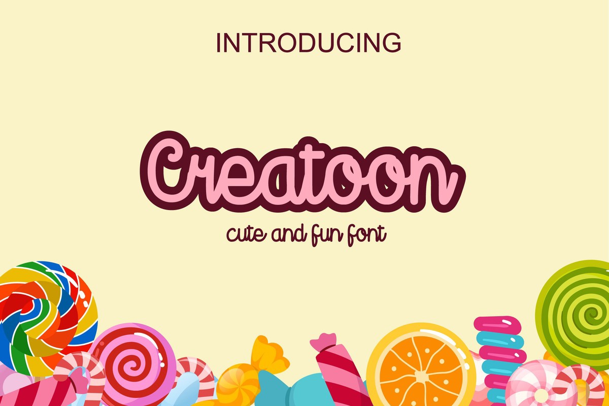 Пример шрифта Creatoon Regular