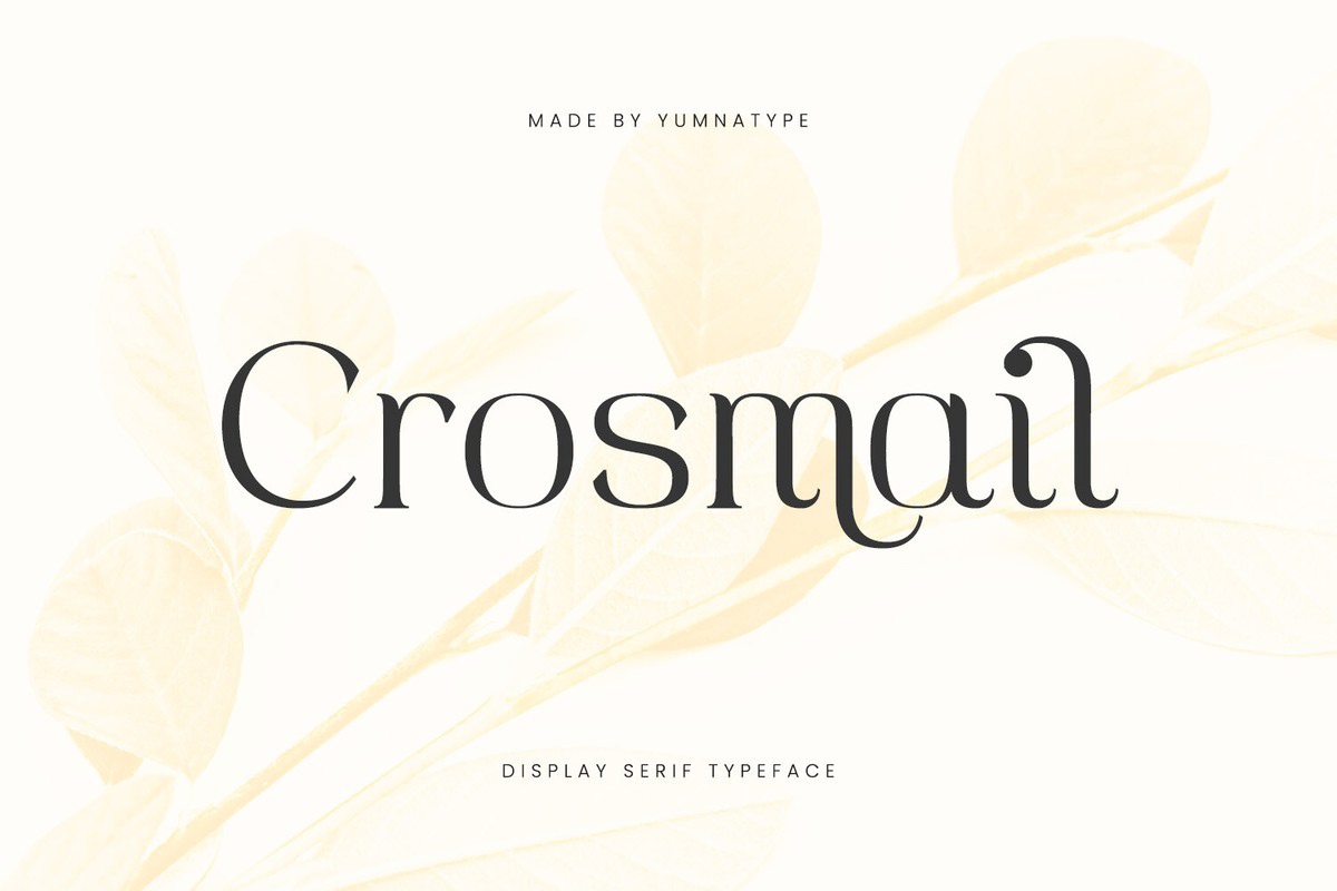 Пример шрифта Crosmail Regular