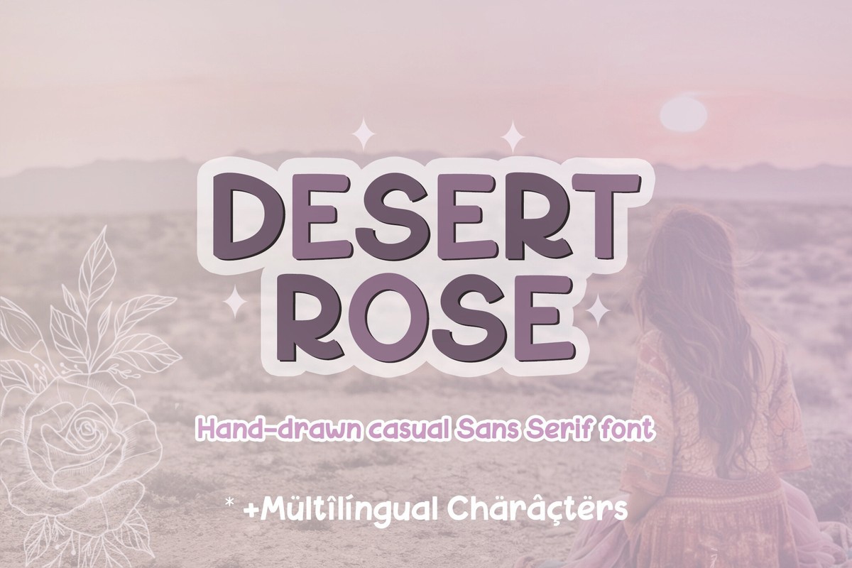 Пример шрифта Desert Rose Regular