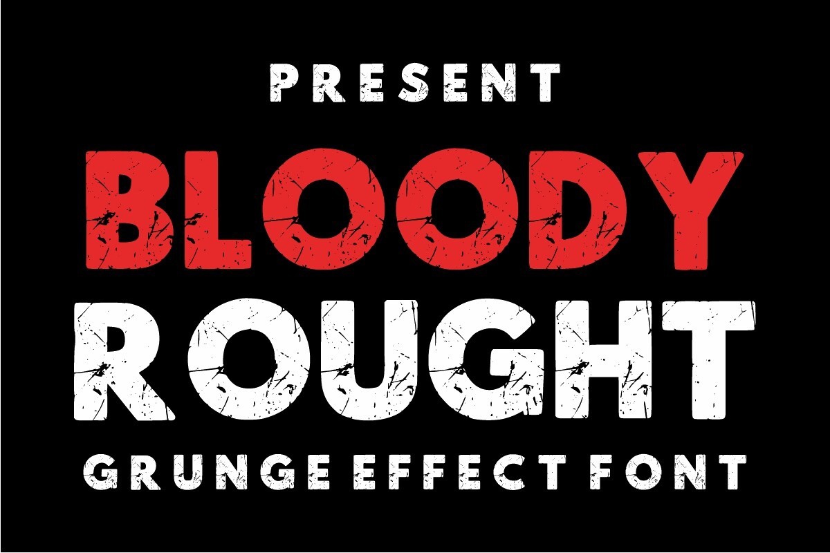 Пример шрифта Bloody Rought Regular