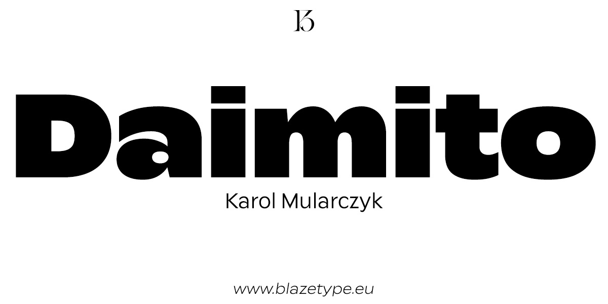 Пример шрифта Daimito Thin