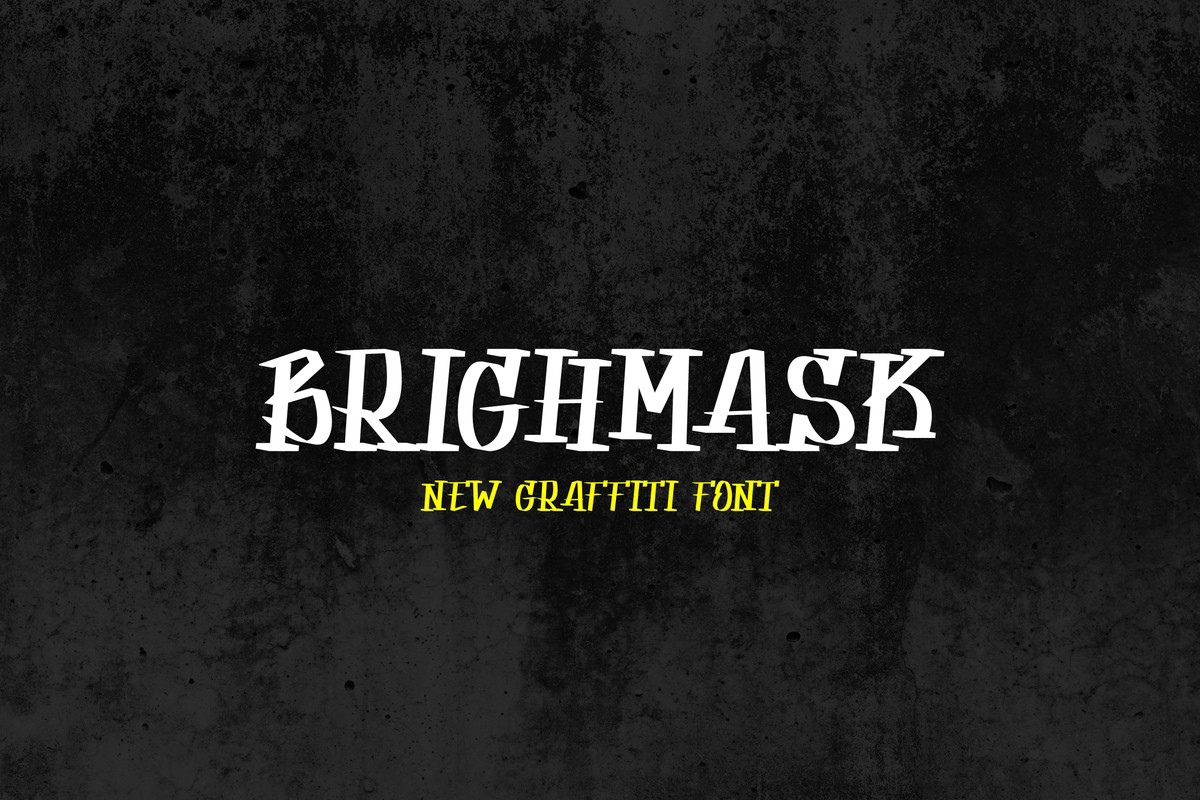 Пример шрифта Brighmask Graffiti Regular