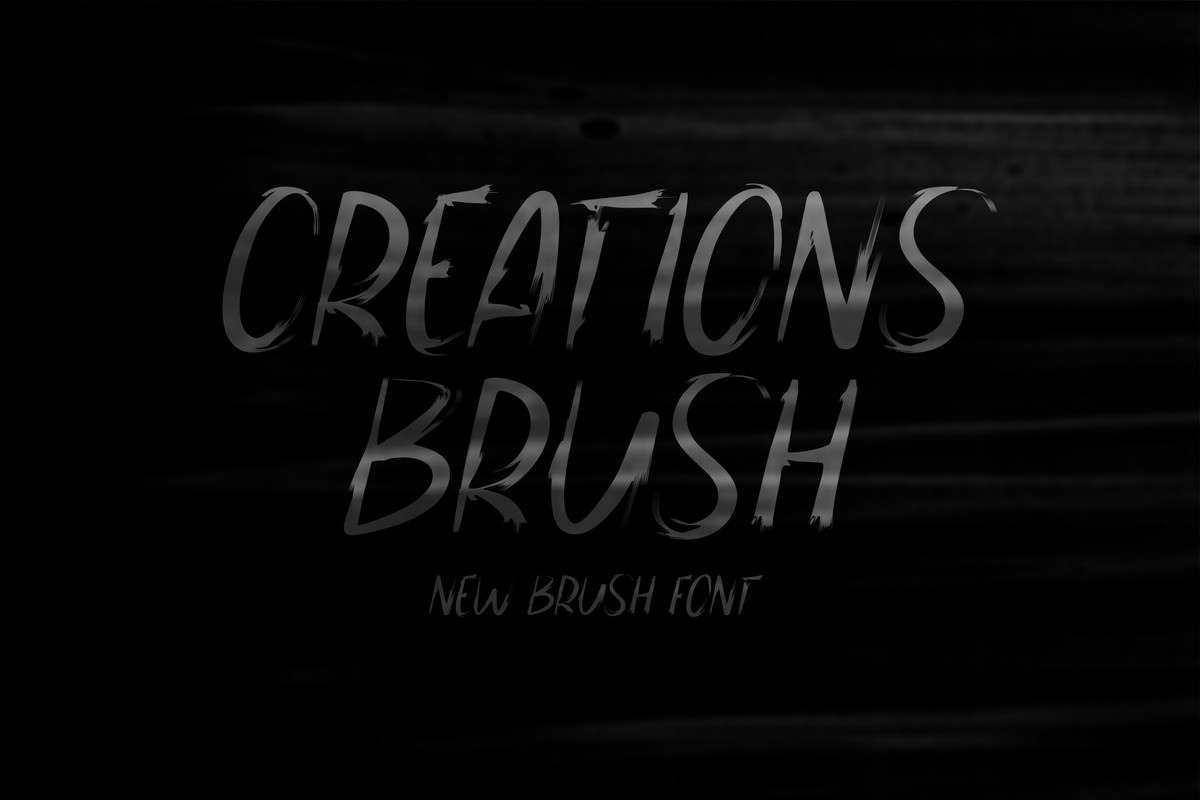 Пример шрифта Creations Brush Regular