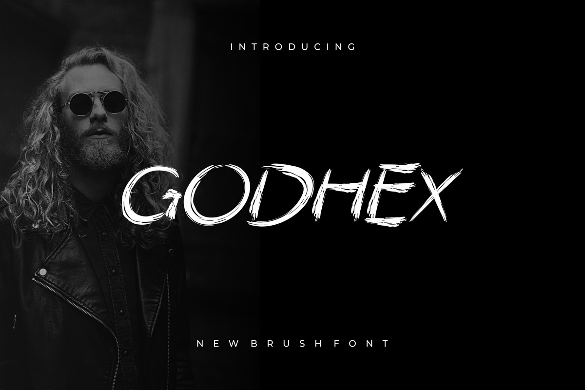 Пример шрифта Godhex Regular