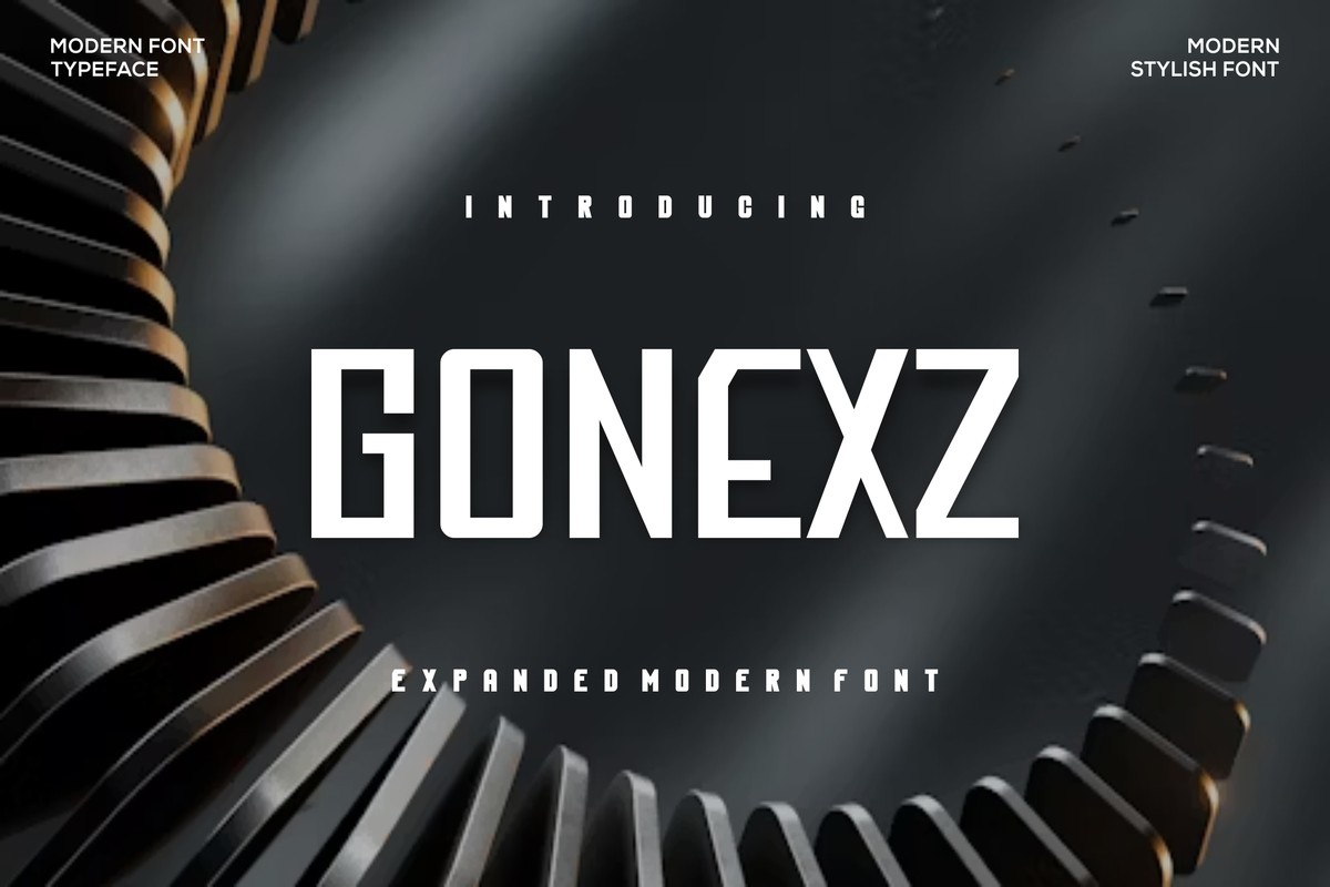 Пример шрифта Gonexz Regular