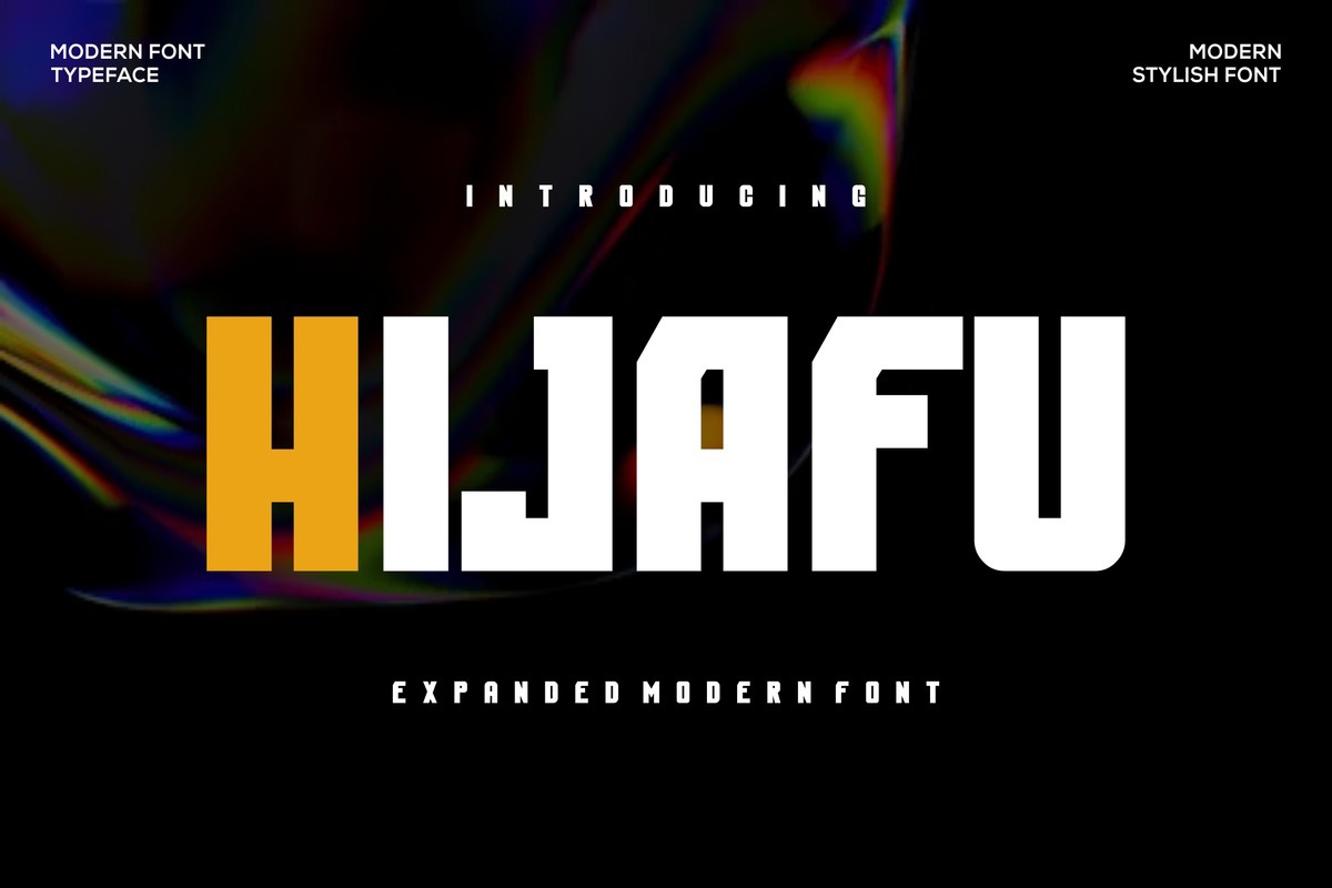 Пример шрифта Hijafu Regular