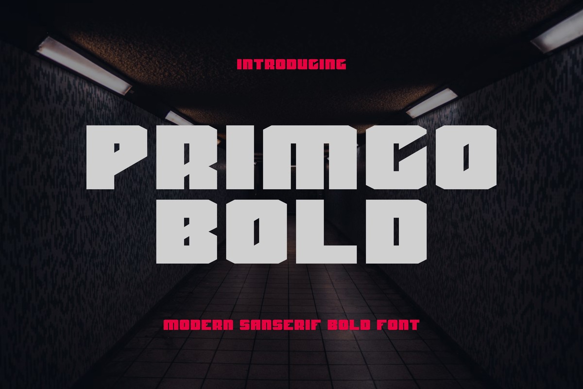 Пример шрифта Primco Bold Bold