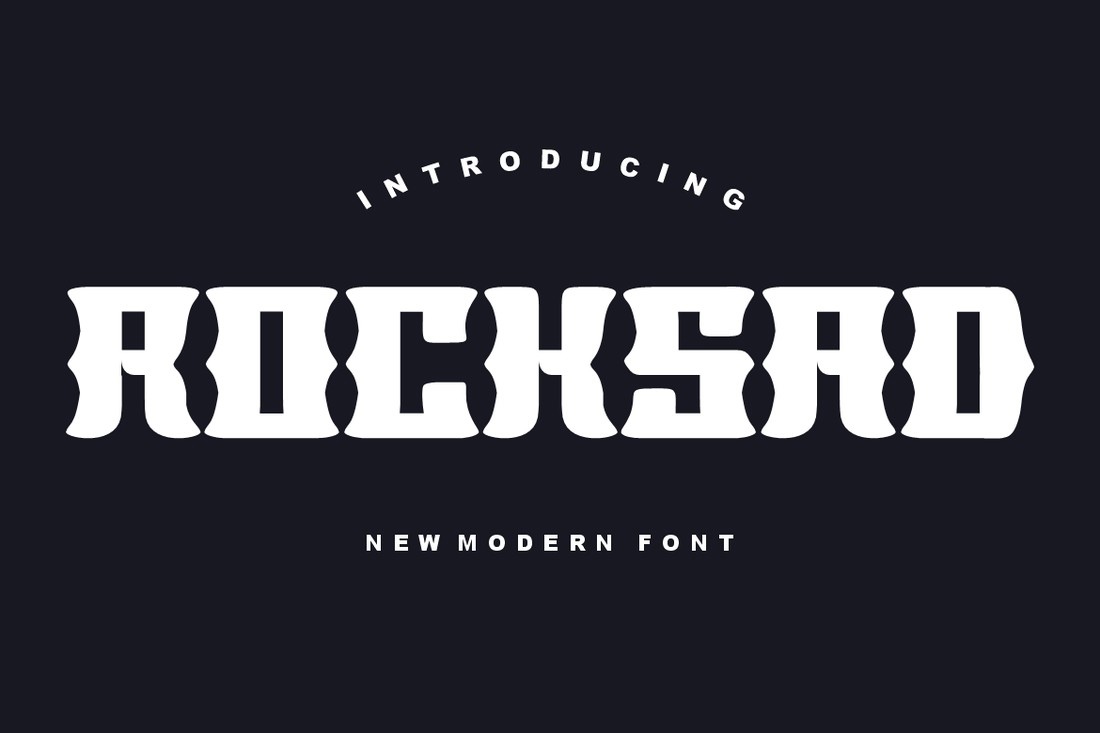 Пример шрифта Rocksad Regular