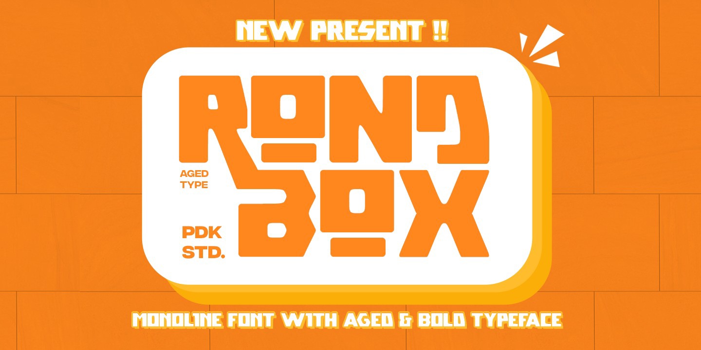 Пример шрифта Rond Box Regular