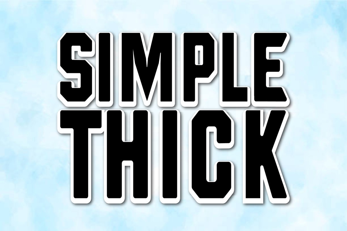 Пример шрифта Simple Thick Regular