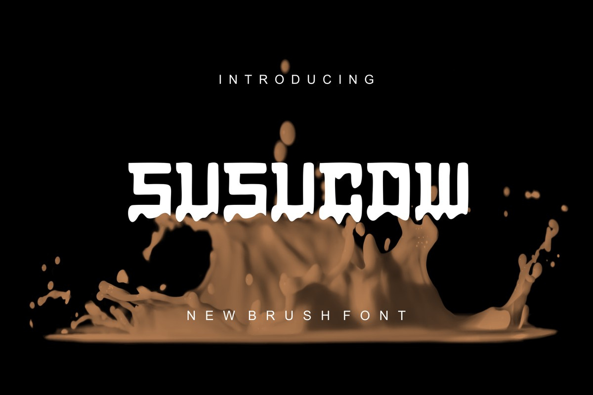 Пример шрифта Susucow Regular