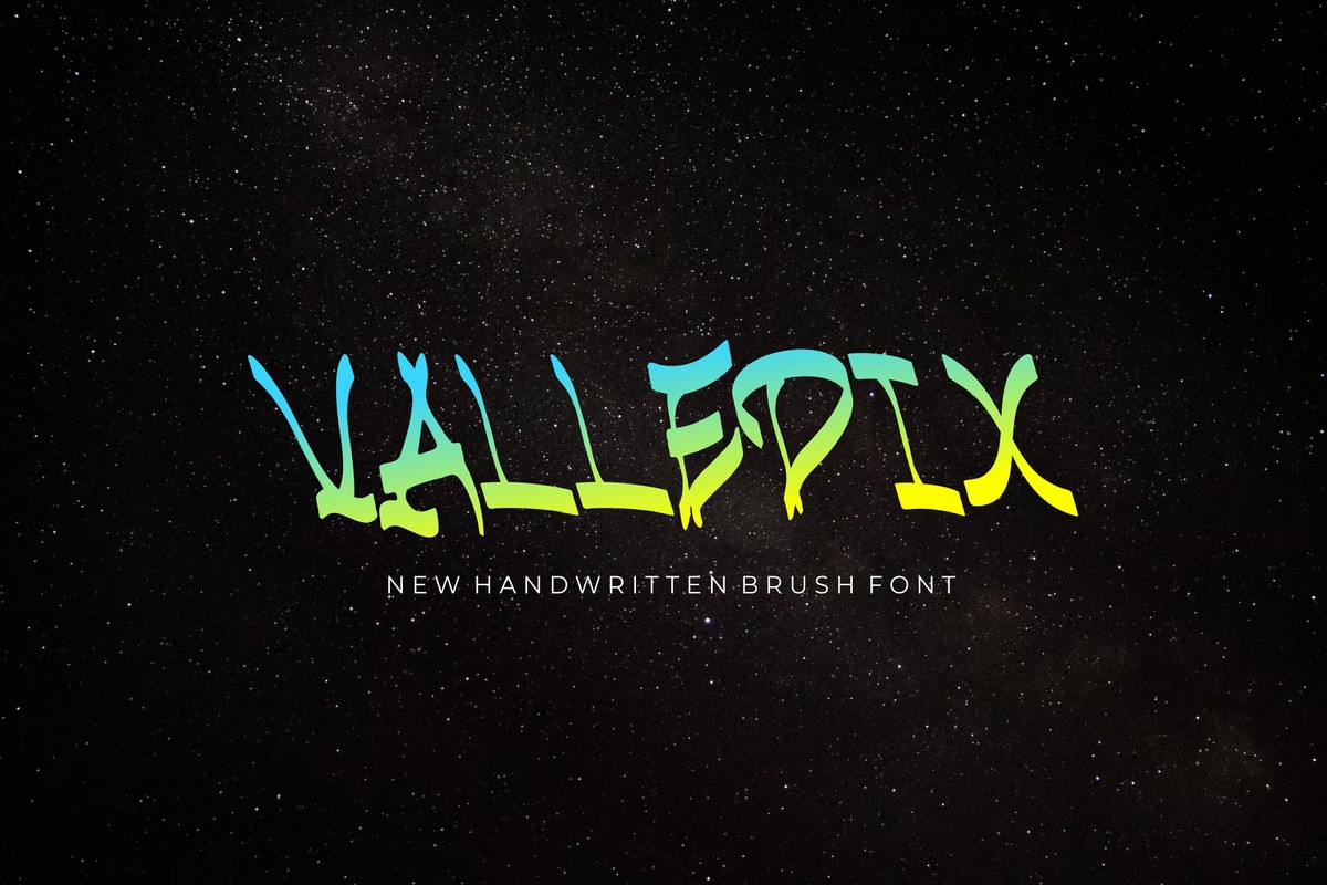 Пример шрифта Valledix Regular