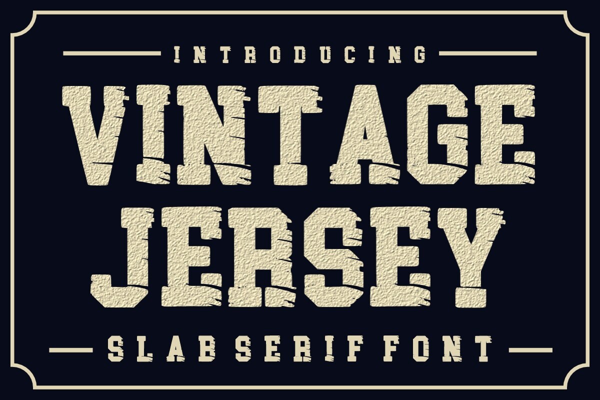 Пример шрифта Vintage Jersey Regular
