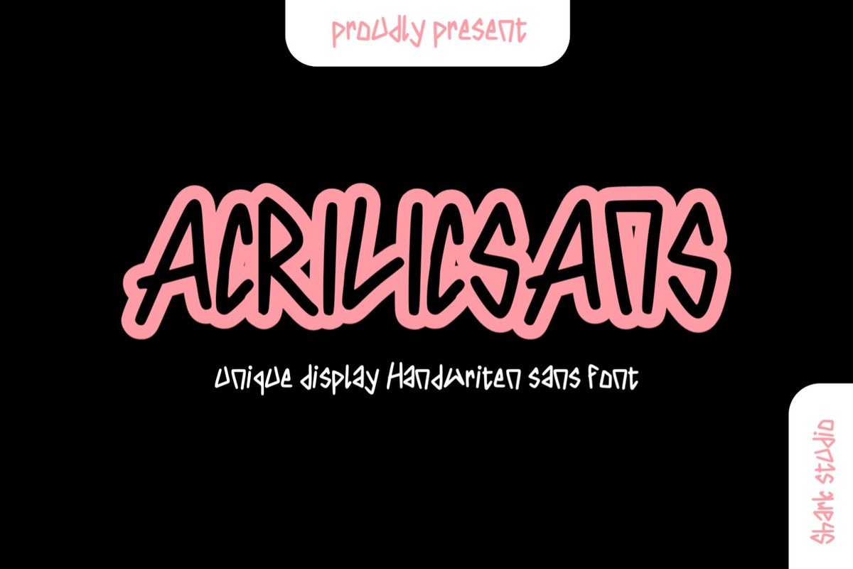 Пример шрифта Acrilic Sans Regular