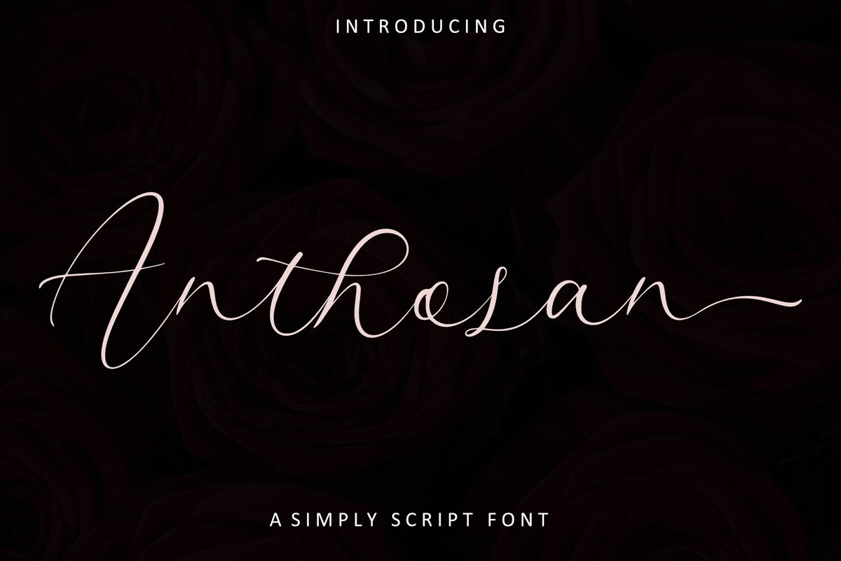 Пример шрифта Anthosan Regular