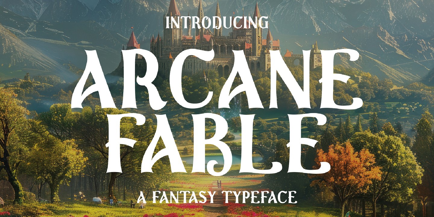 Пример шрифта Arcane Fable Regular