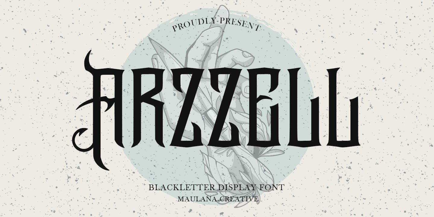 Пример шрифта Arzzell Regular