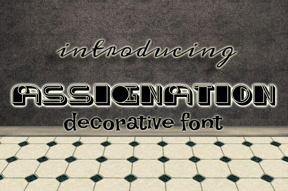 Пример шрифта Assignation Regular
