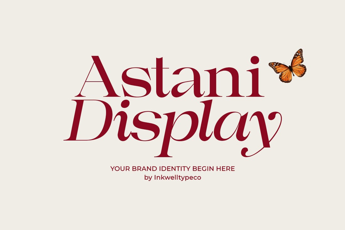 Пример шрифта Astani Display Regular