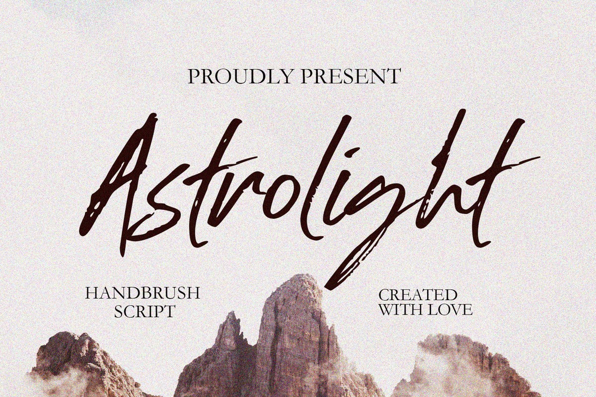 Пример шрифта Astrolight Regular