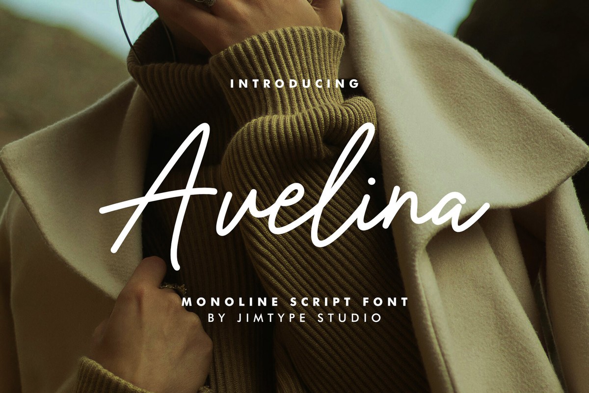 Пример шрифта Avelina Script Regular