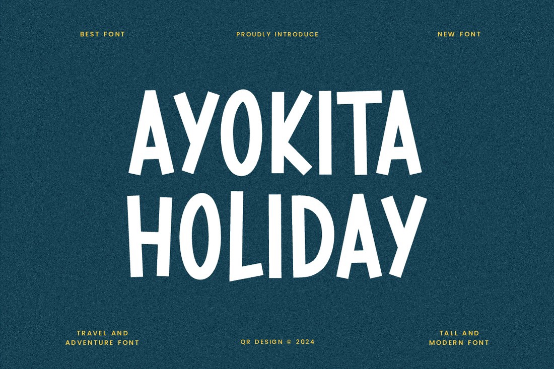 Пример шрифта Ayokita Holiday Regular