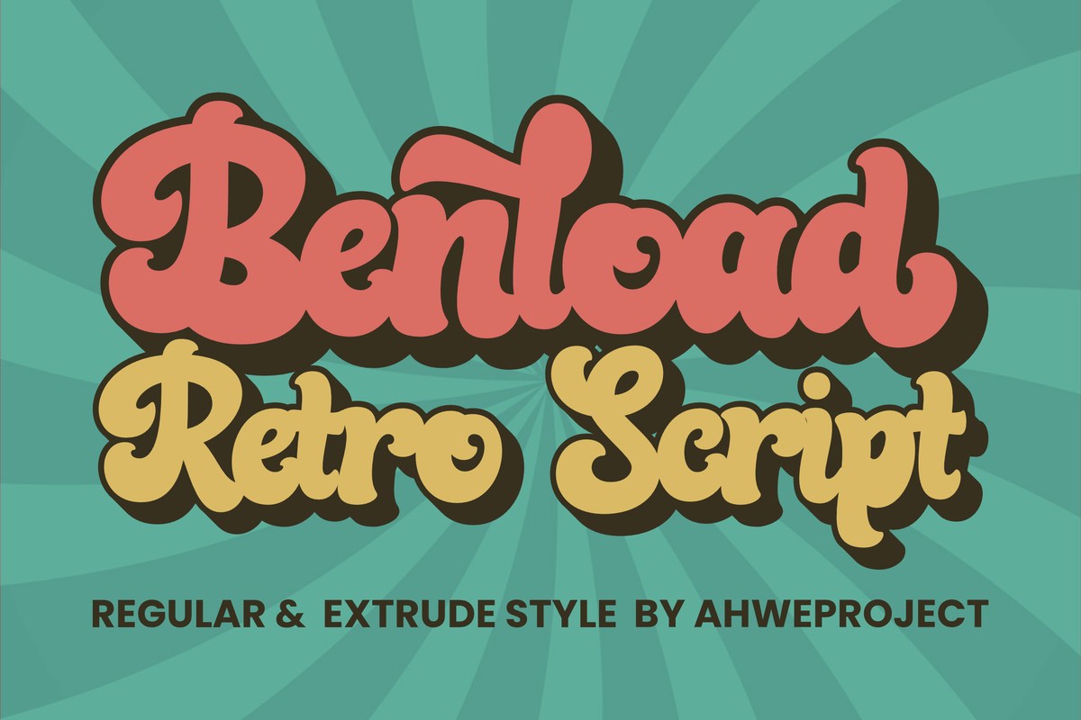 Пример шрифта Benload Extrude