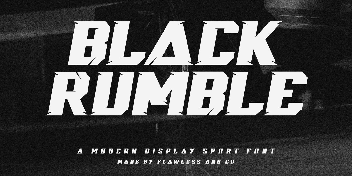 Пример шрифта Black Rumble Regular
