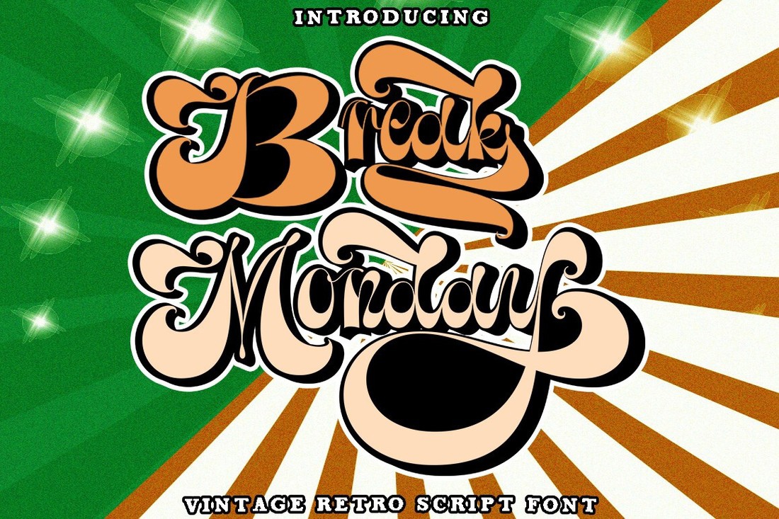 Пример шрифта Break Monday Regular