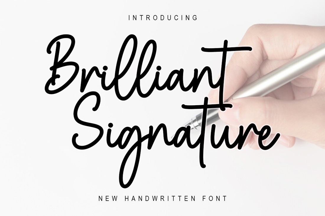 Пример шрифта Brilliant Signature Regular