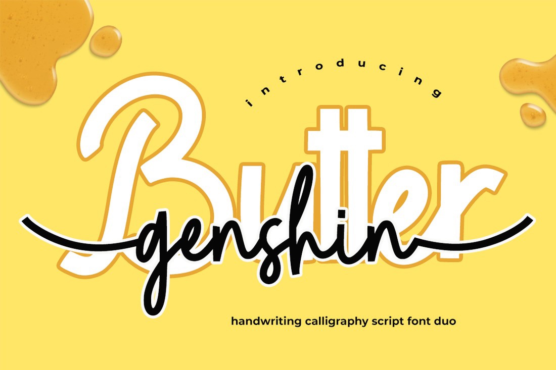 Пример шрифта Butter Genshin Regular