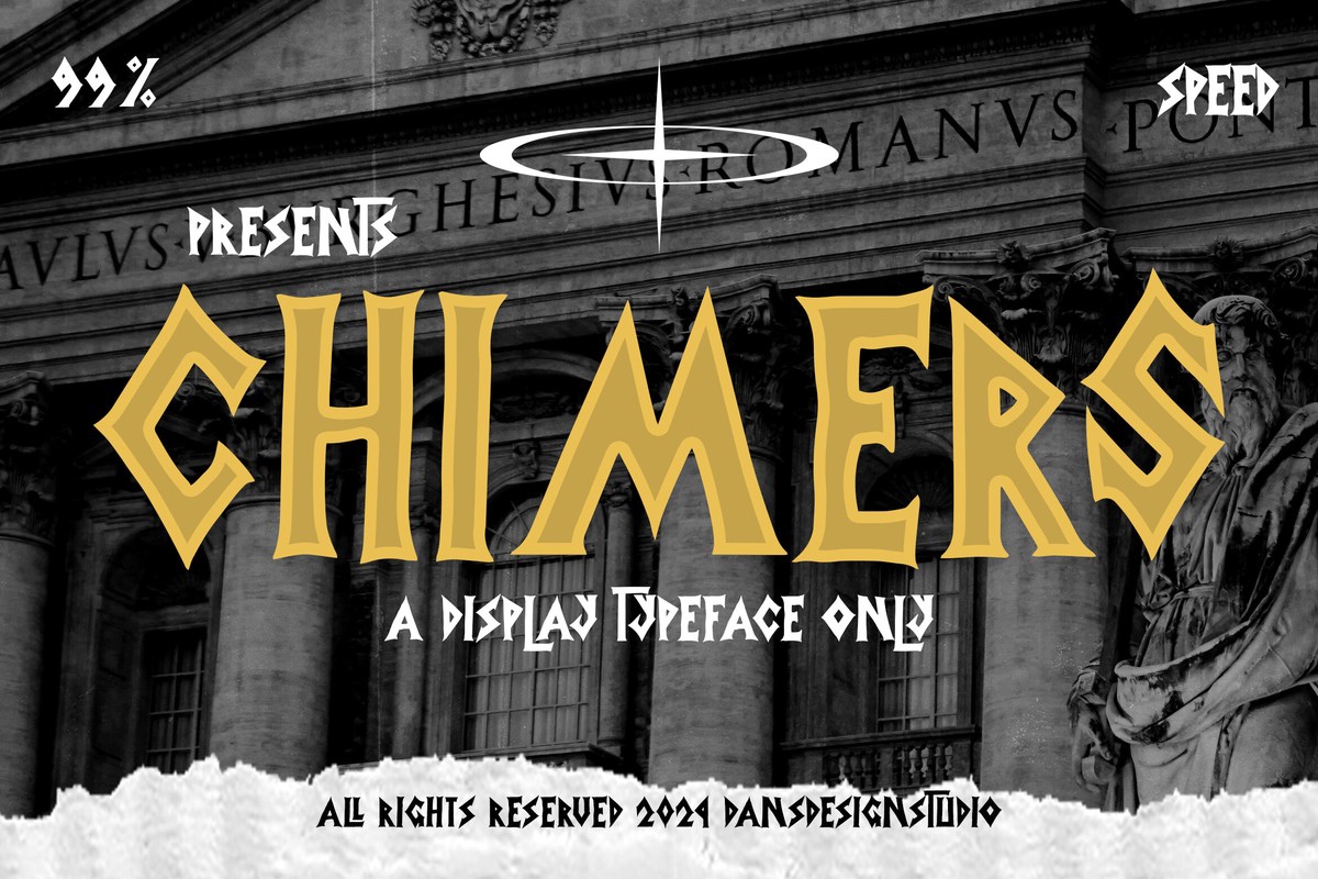 Пример шрифта Chimers Regular