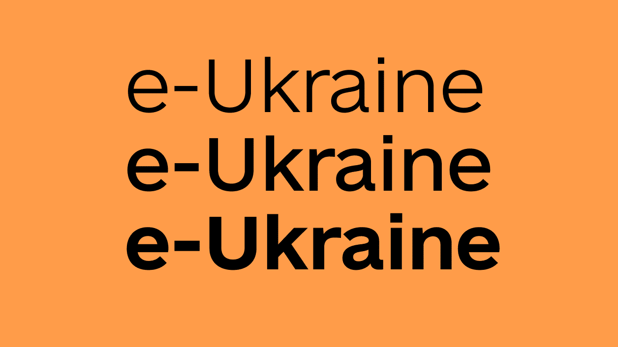 Пример шрифта e-Ukraine Bold